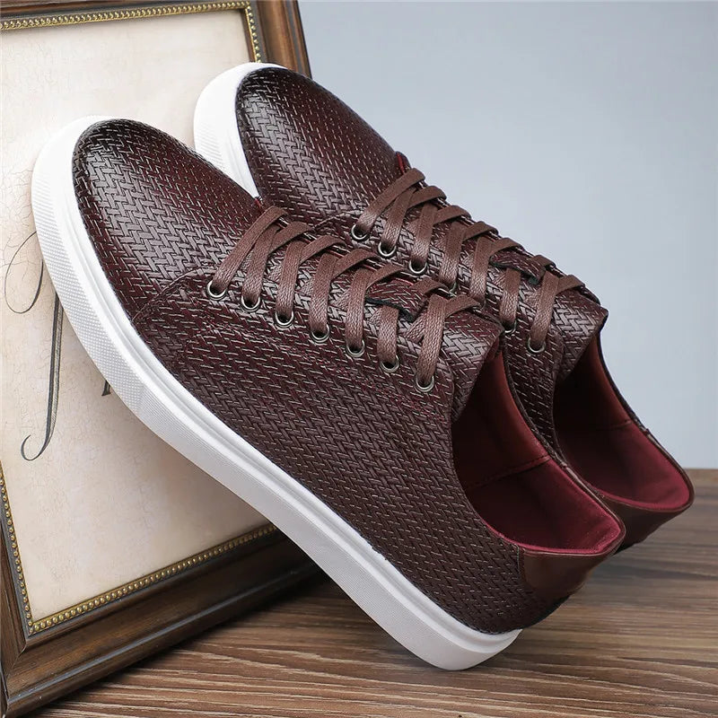 Beaumont Woven Leather Sneakers