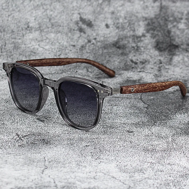 Polarized Sunglasses with Wood Grain