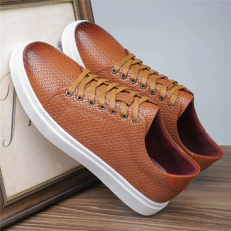 Beaumont Woven Leather Sneakers
