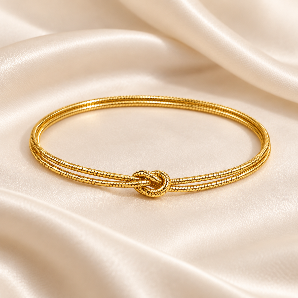 Minimalistisches Knotenarmband – Gold