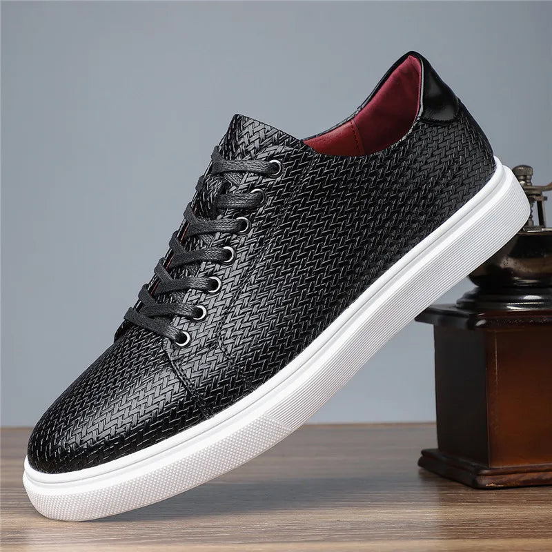 Beaumont Woven Leather Sneakers