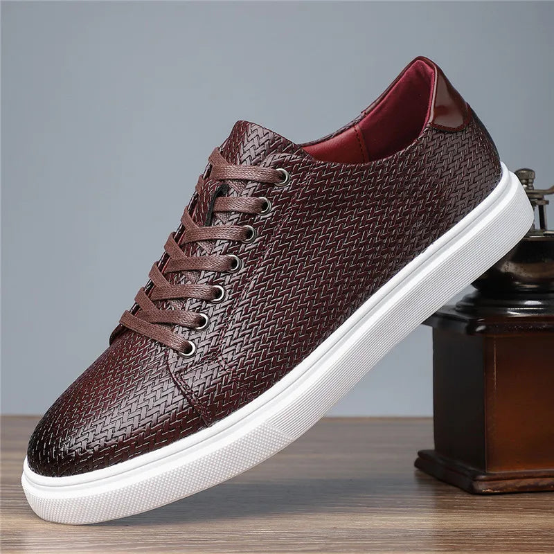 Beaumont Woven Leather Sneakers
