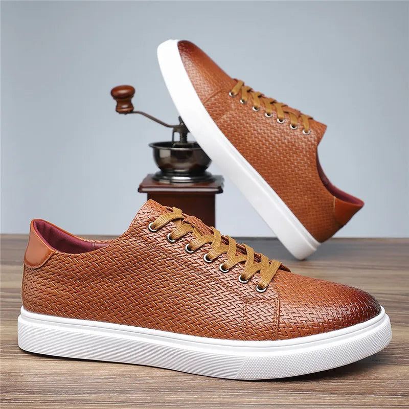 Beaumont Woven Leather Sneakers