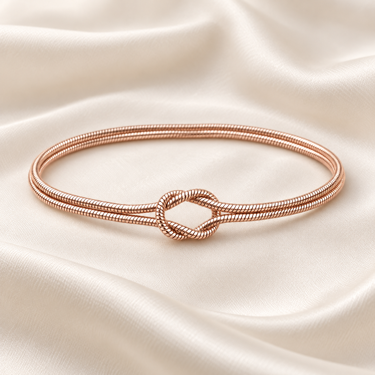 Minimalistisches Knotenarmband – Rosa